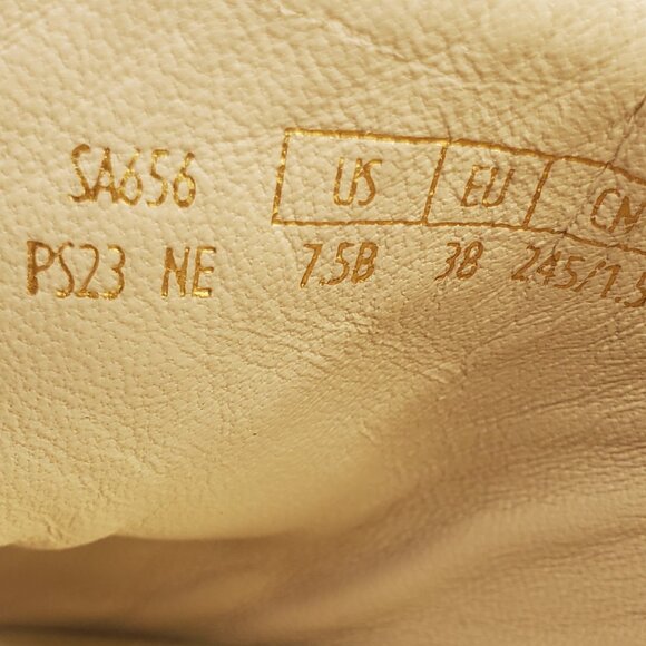 Stuart Weitzman Clog Sandals Women's 7.5 B Metallic Leather Faux Pearl Stud Heel - Picture 10 of 11